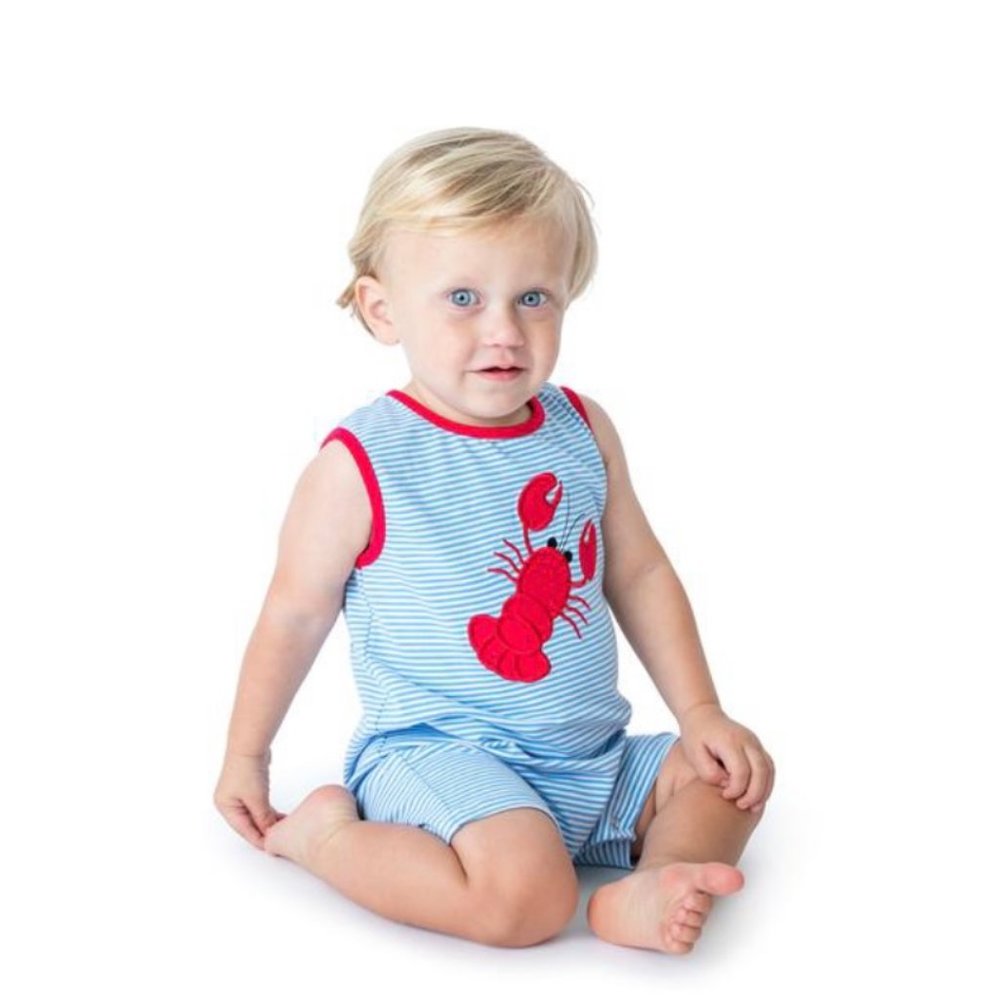 Applique Lobster Boy's Romper